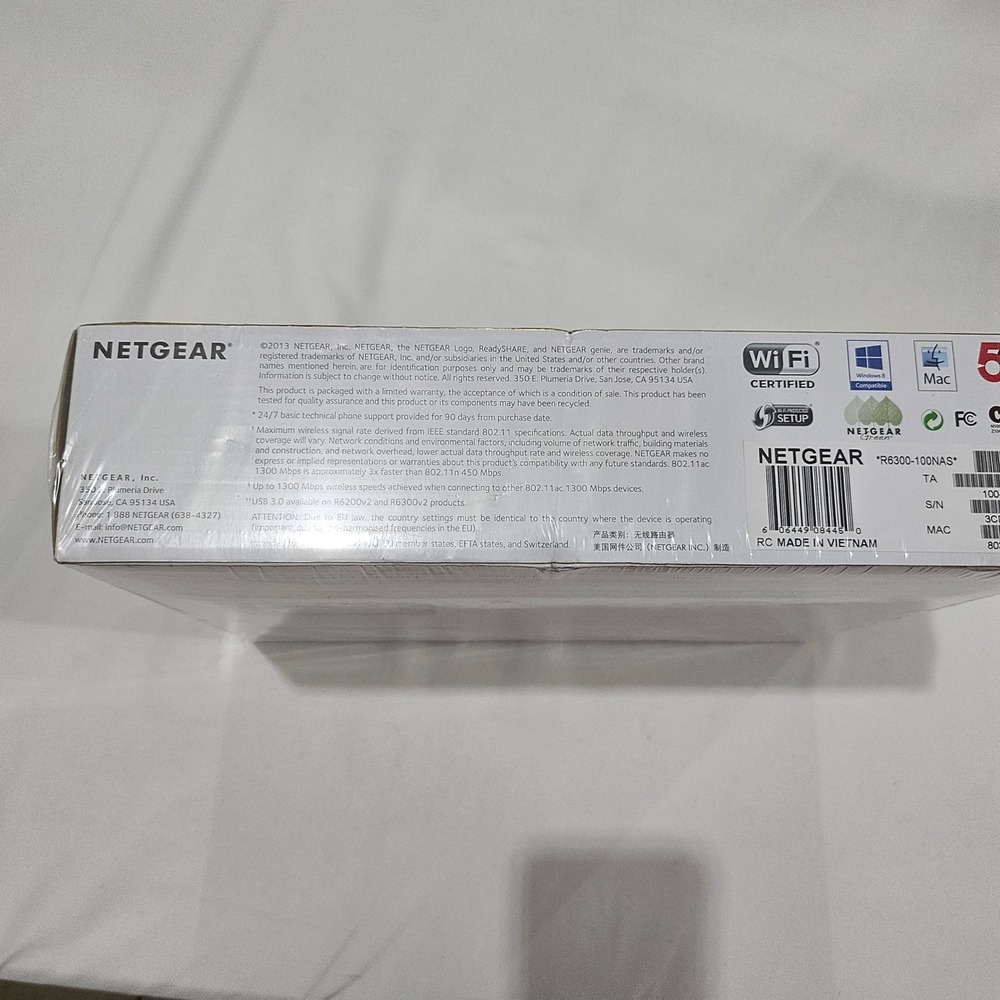 Netgear R6300 Smart WiFi Router AC1750 Dual Band Gigabit Model R6300-100NAS NEW - Picture 5 of 5